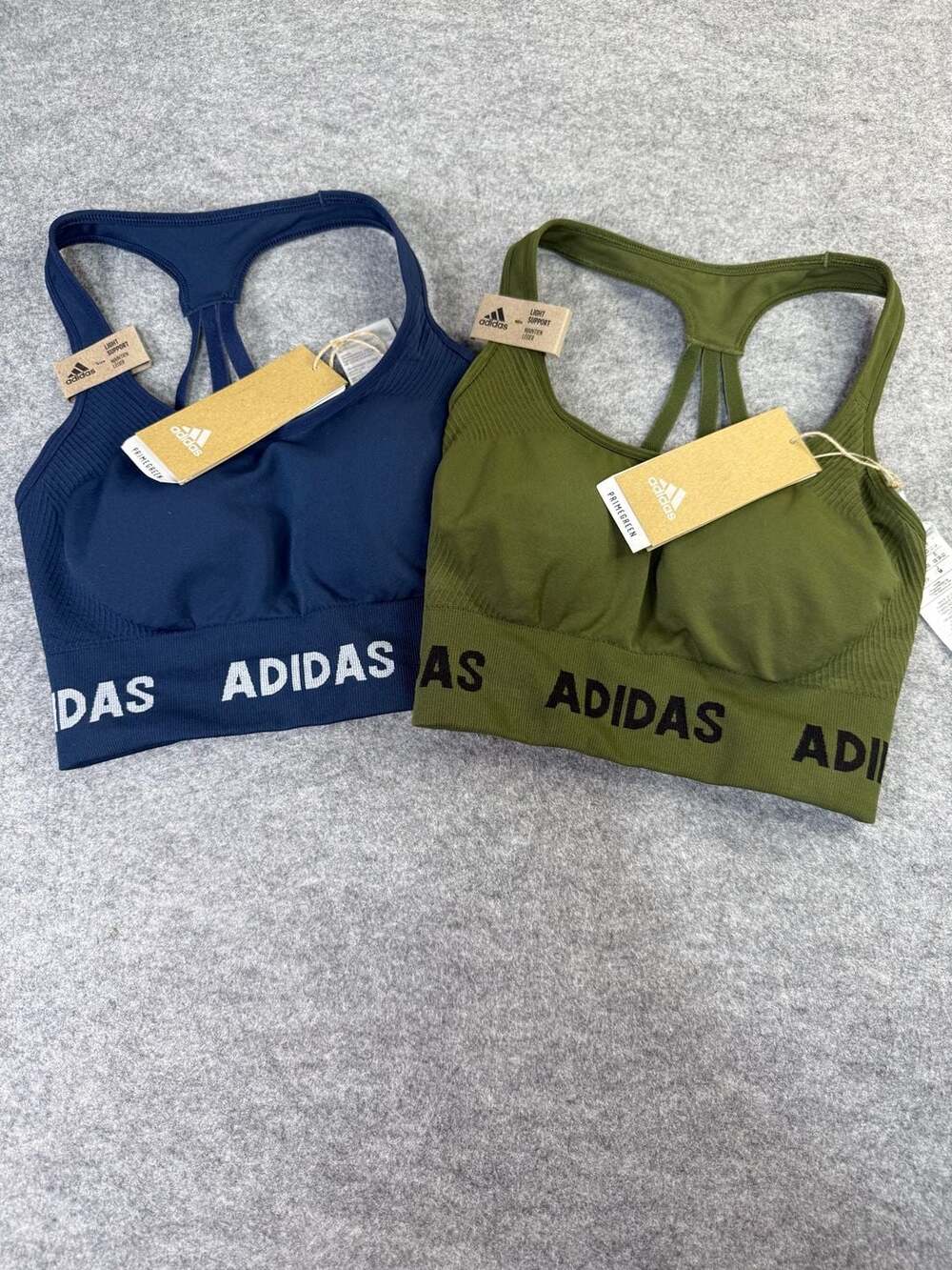 Adidas Aeroknit Sports Bra Size XS Blue Green 2 Pack Lot